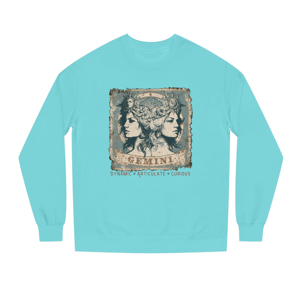 Vintage inspired Horoscope for Gemini Zodiac Crewneck Sweatshirt — Inspired birthday giftable astrological sweatshirt