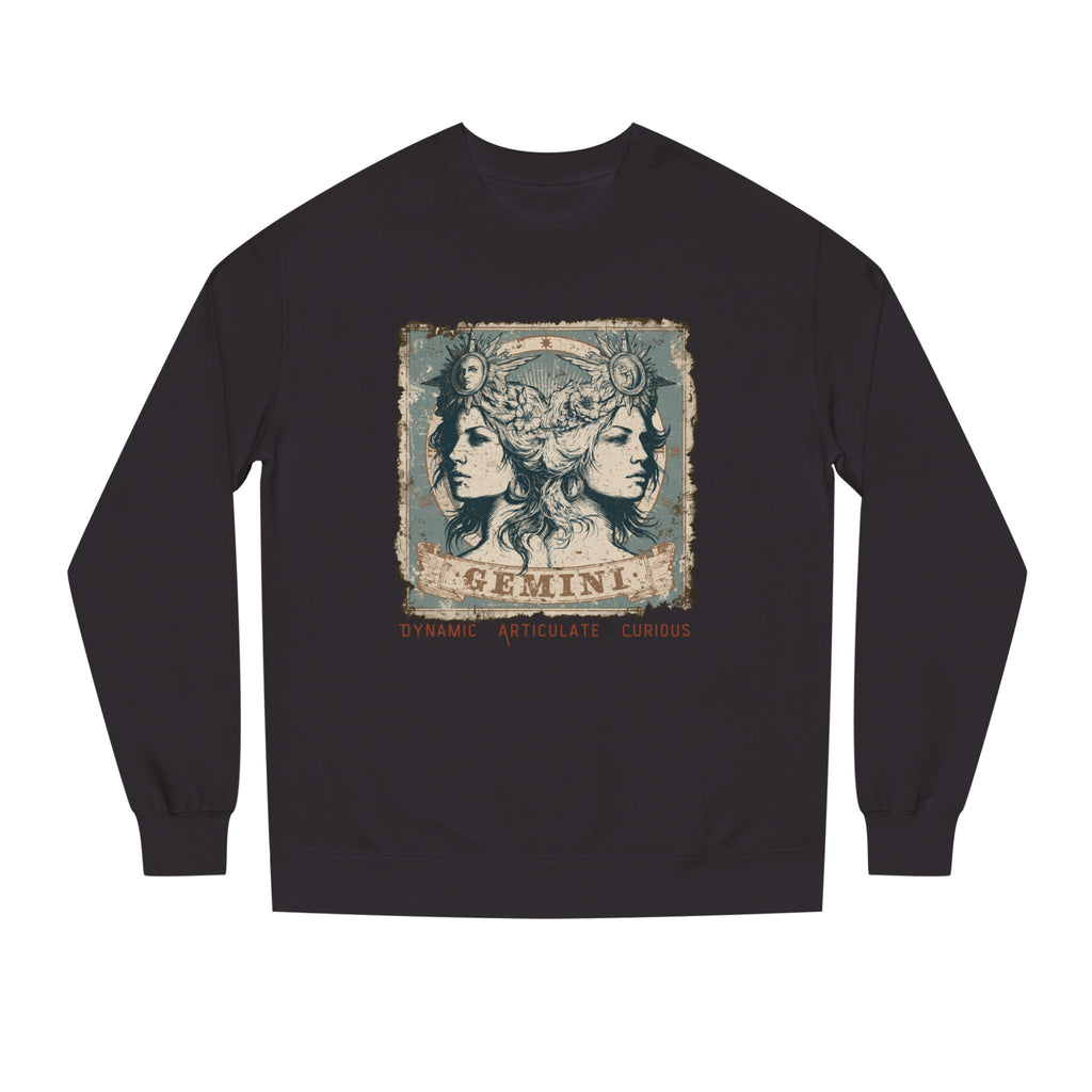 Vintage inspired Horoscope for Gemini Zodiac Crewneck Sweatshirt — Inspired birthday giftable astrological sweatshirt