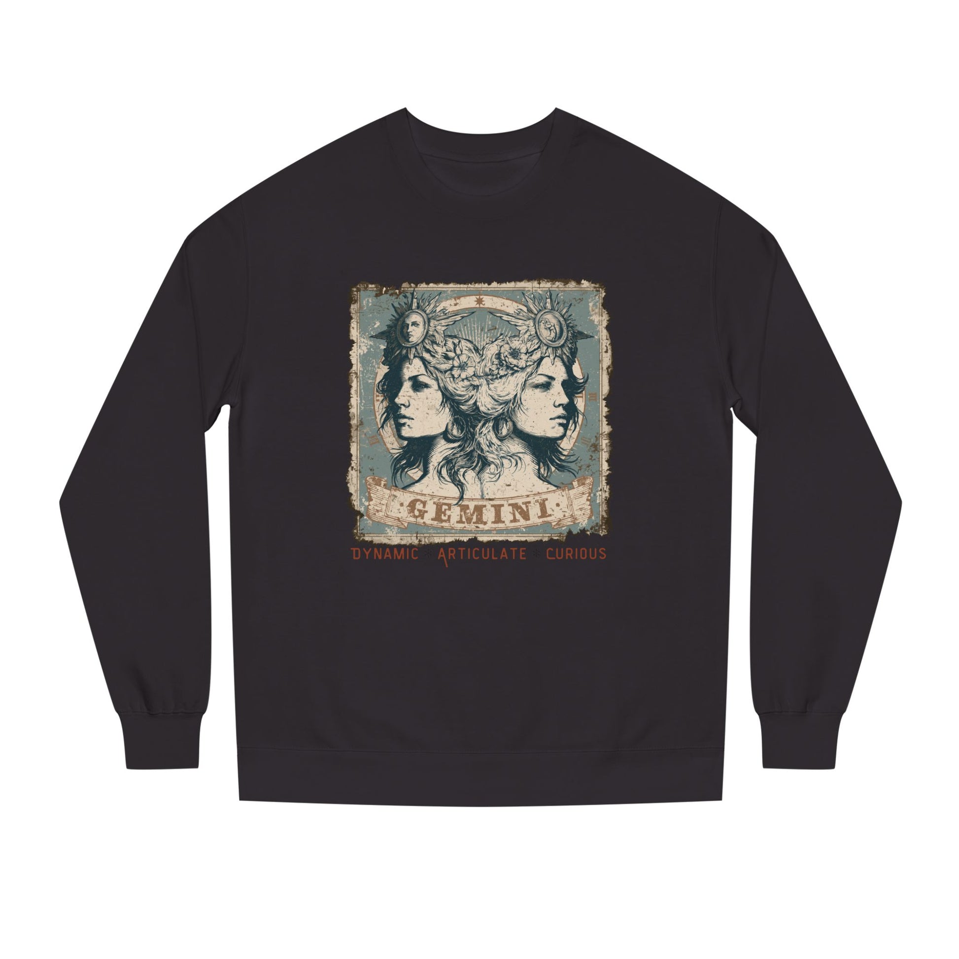 Vintage inspired Horoscope for Gemini Zodiac Crewneck Sweatshirt — Inspired birthday giftable astrological sweatshirt