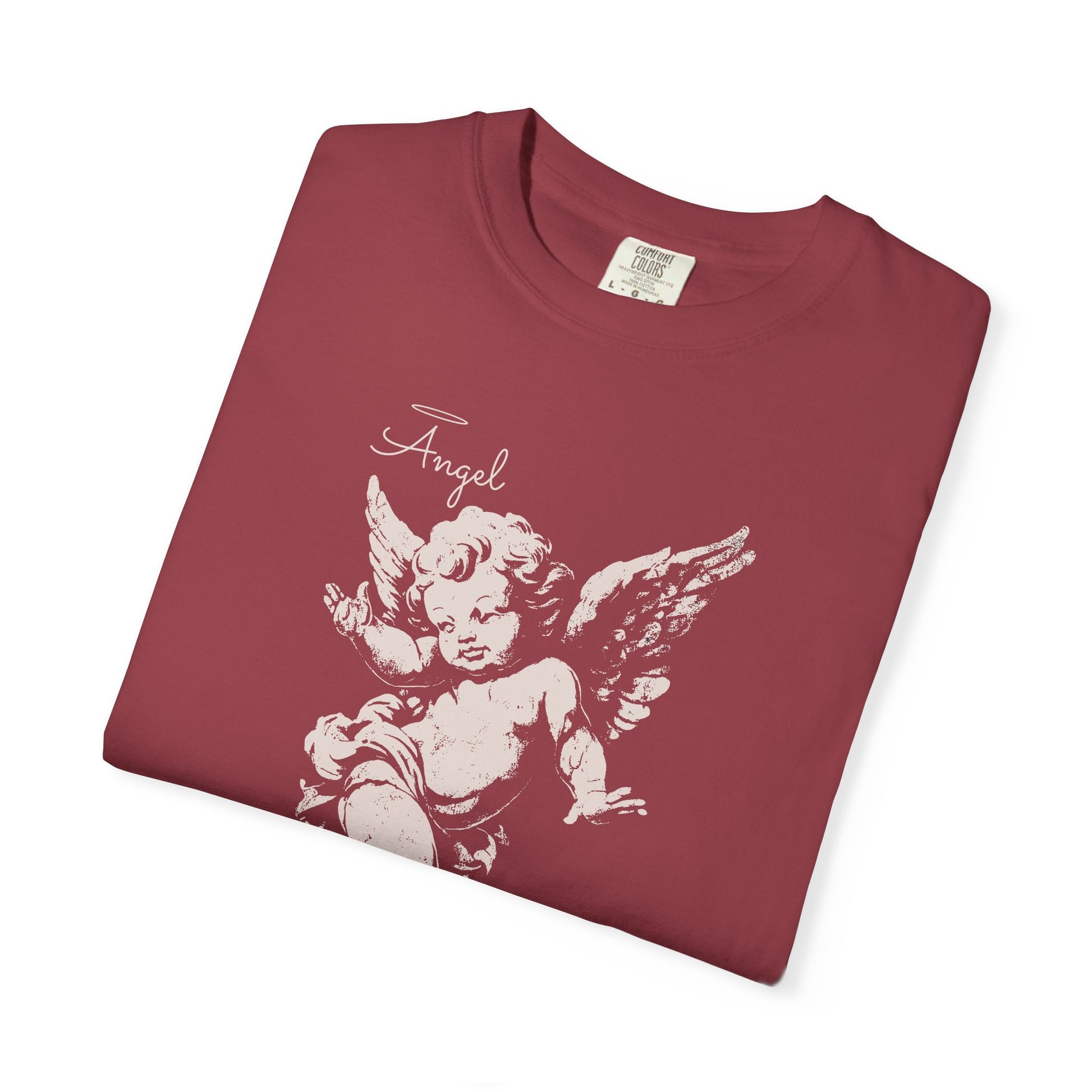 Vintage Cherub T-shirt - Classic Angel Design for Women