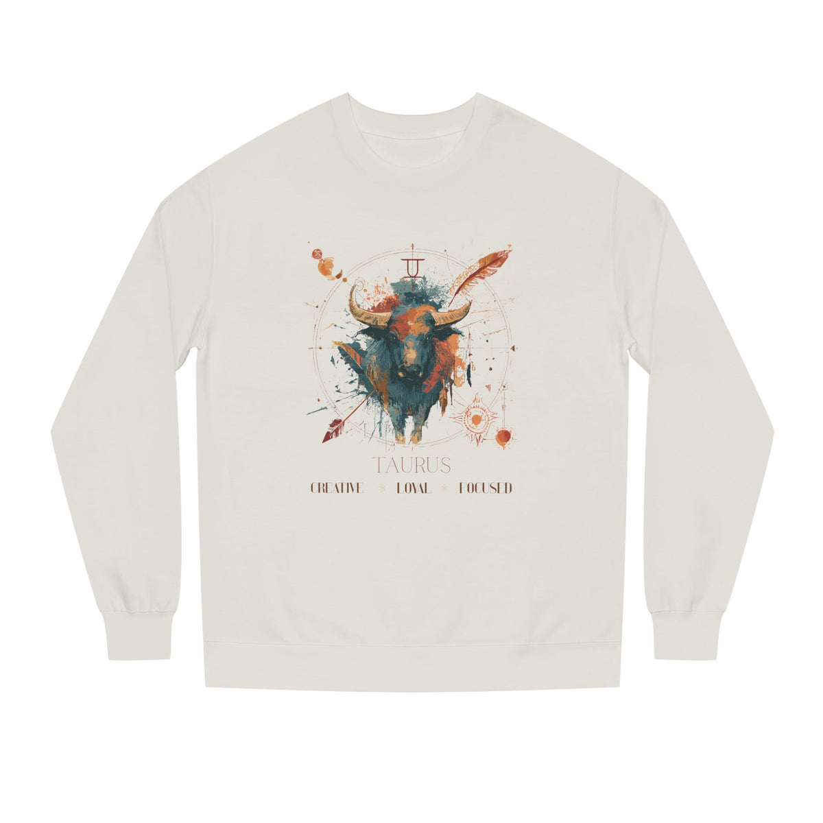 Retro inspired Taurus Zodiac Crewneck Sweatshirt — Muted desert colors Horoscope birthdays giftables