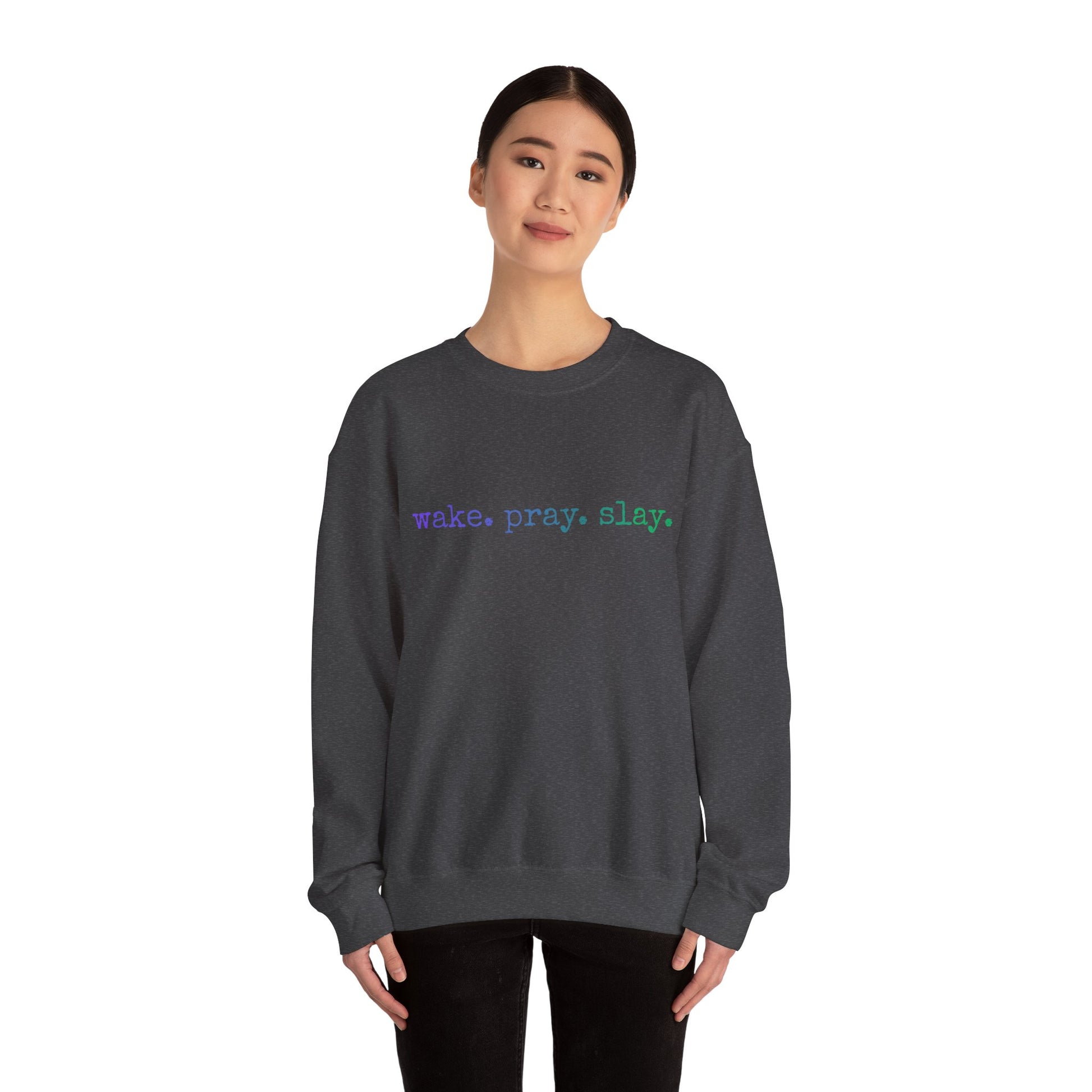 Modern faith inspired Unisex Heavy Blend™ Crewneck Sweatshirt Casual motivating positive Sweatshirt contemporary christian crew
