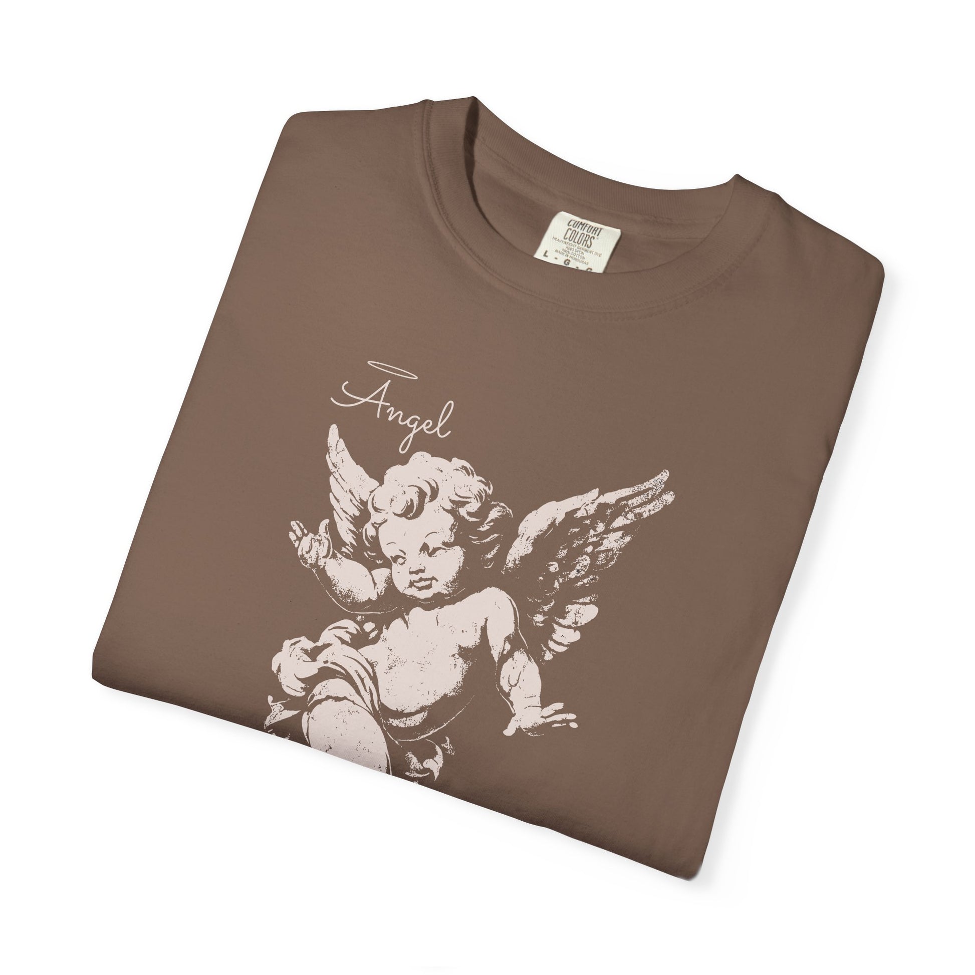Vintage Cherub T-shirt - Classic Angel Design for Women