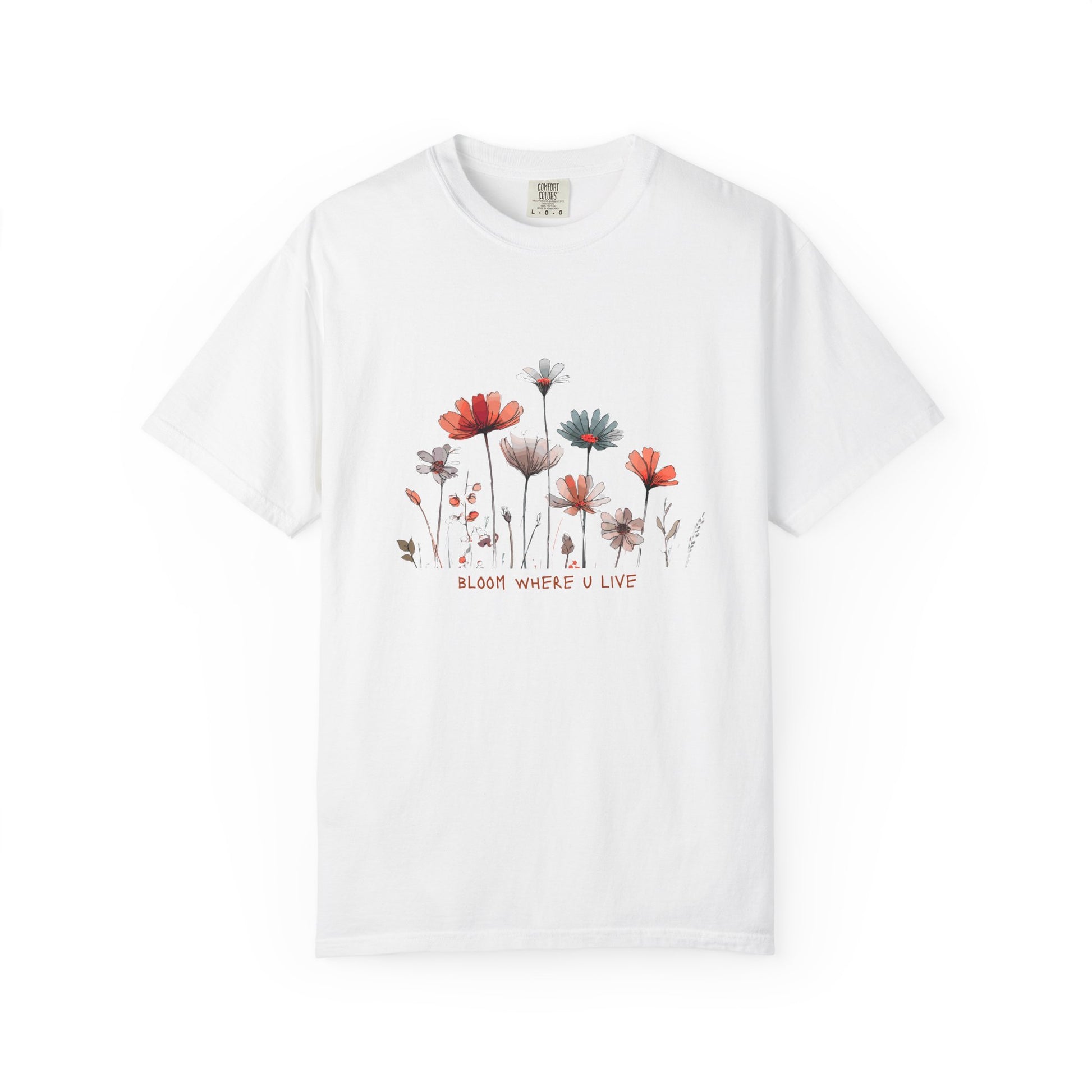 Wild Flower Graphic T-shirt, Modern, simple, nice gift idea