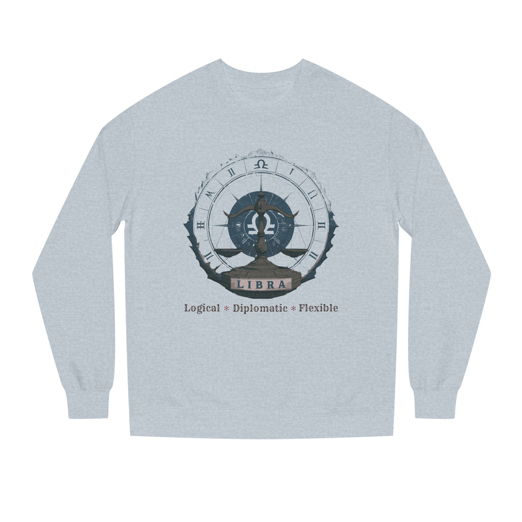 Vintage inspired Libra Zodiac Sweatshirt – Libra Scales Crewneck (Logical • Diplomatic • Flexible Birthdays & celebrations