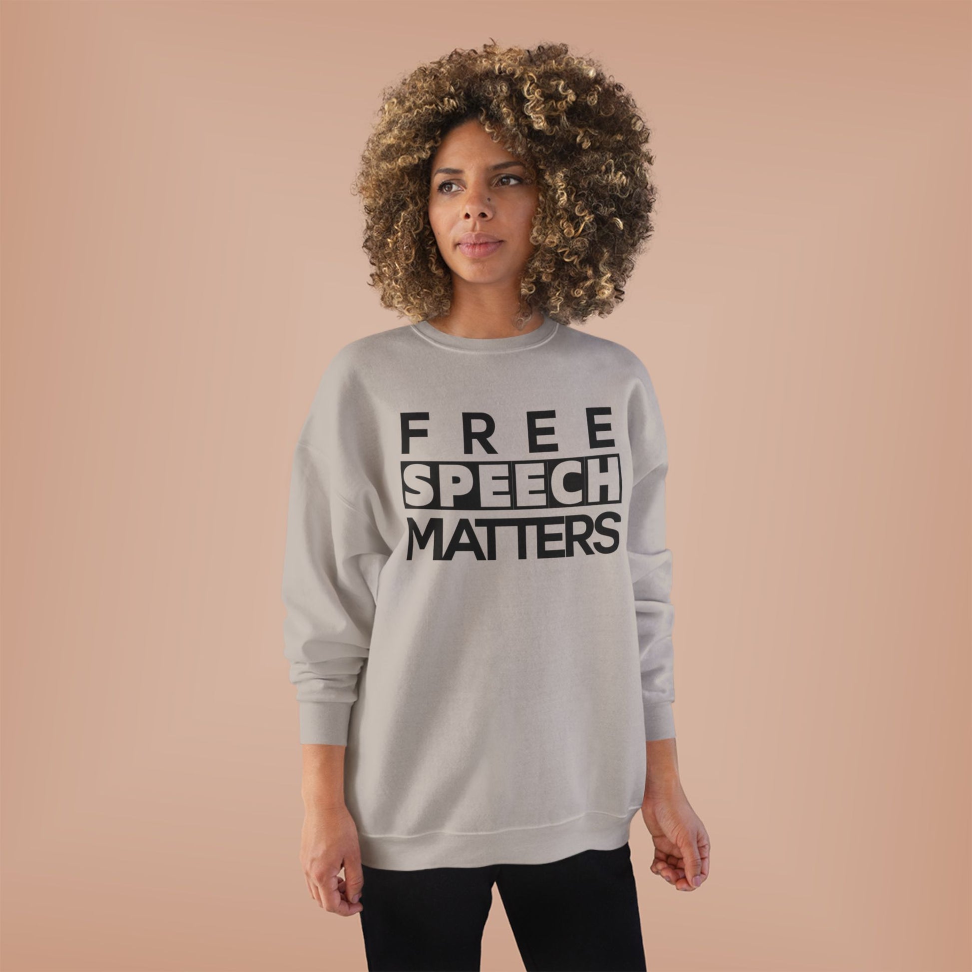 Unisex Crewneck Sweatshirt - Free Speech Matters Political Alliance Freedom Liftable All Genders