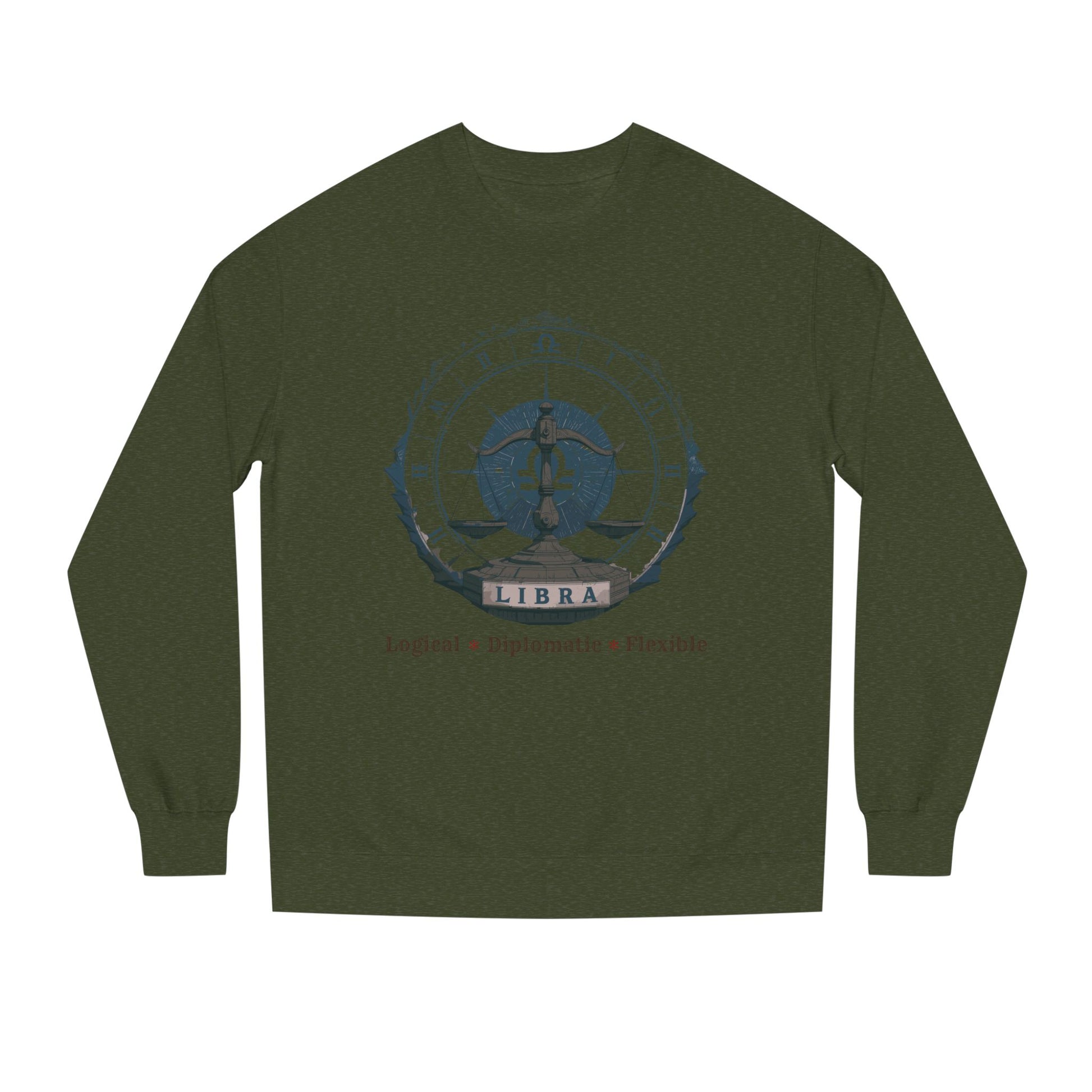 Vintage inspired Libra Zodiac Sweatshirt – Libra Scales Crewneck (Logical • Diplomatic • Flexible Birthdays & celebrations