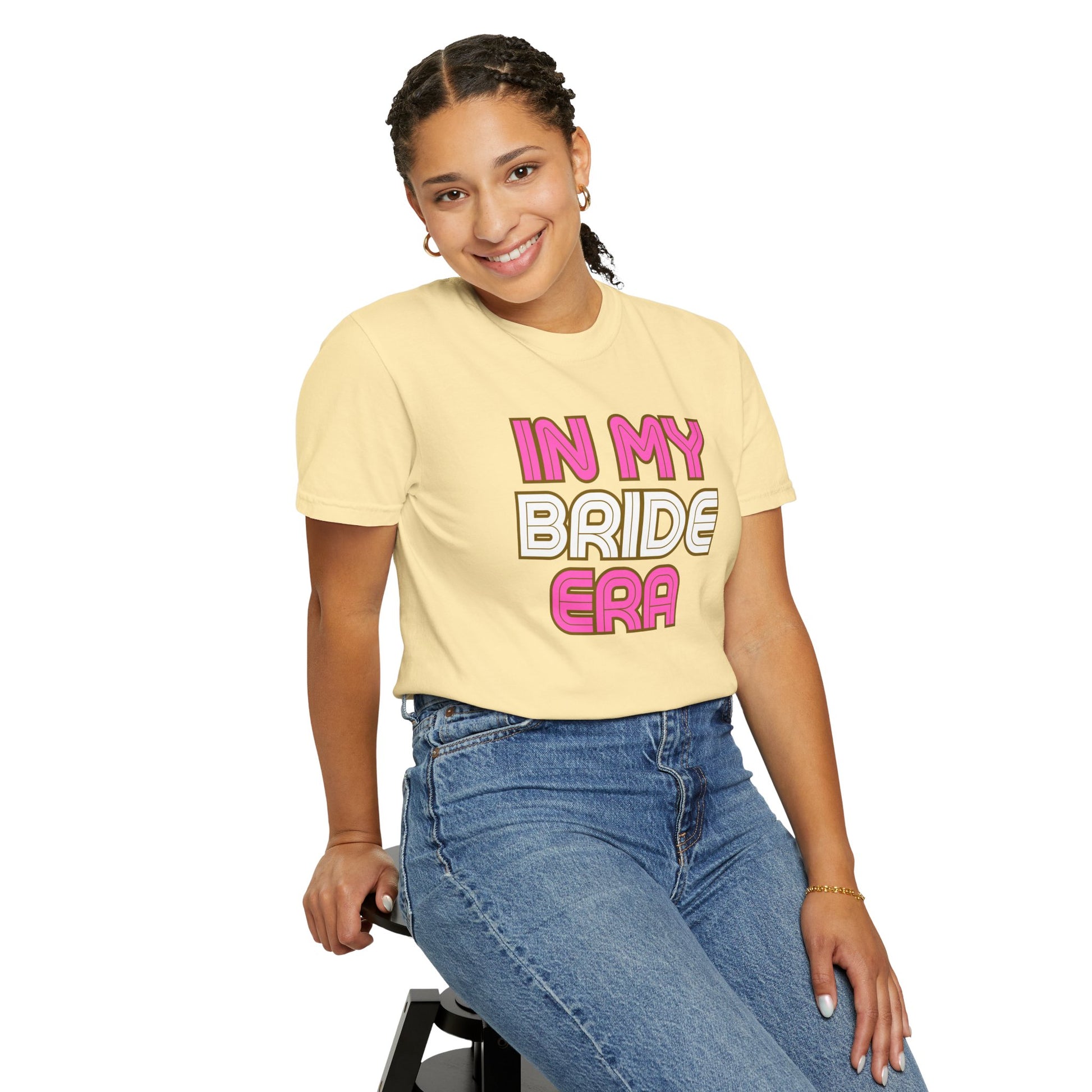 In my Bride Era Wedding Engagement Bachelorette Party Tee -Garment-Dyed T-shirt