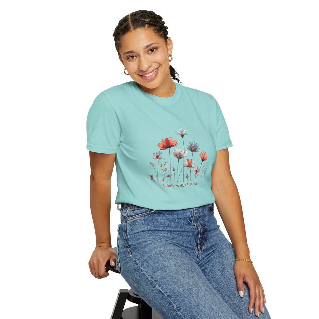 Wild Flower Graphic T-shirt, Modern, simple, nice gift idea