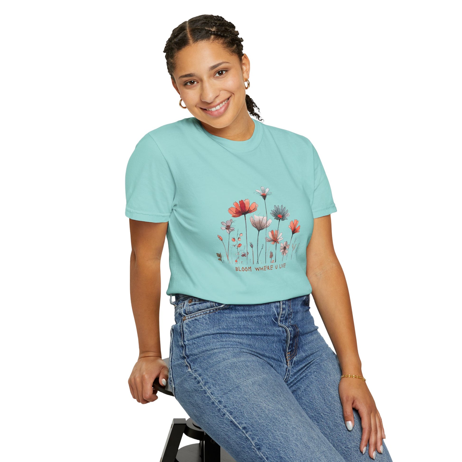 Wild Flower Graphic T-shirt, Modern, simple, nice gift idea