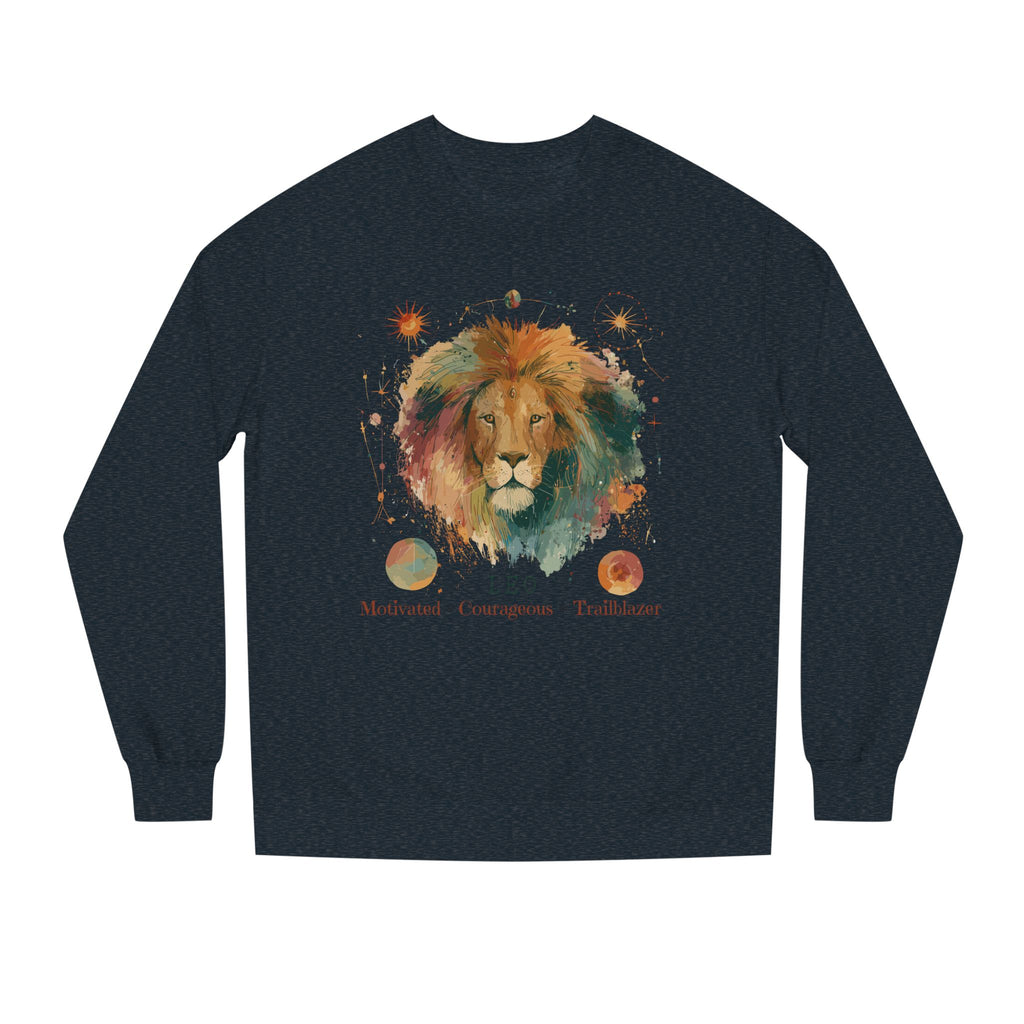 Retro inspired Leo Zodiac Sweatshirt — Bold Lion Astrology Crewneck Astrological birthday crewneck sweatshirt