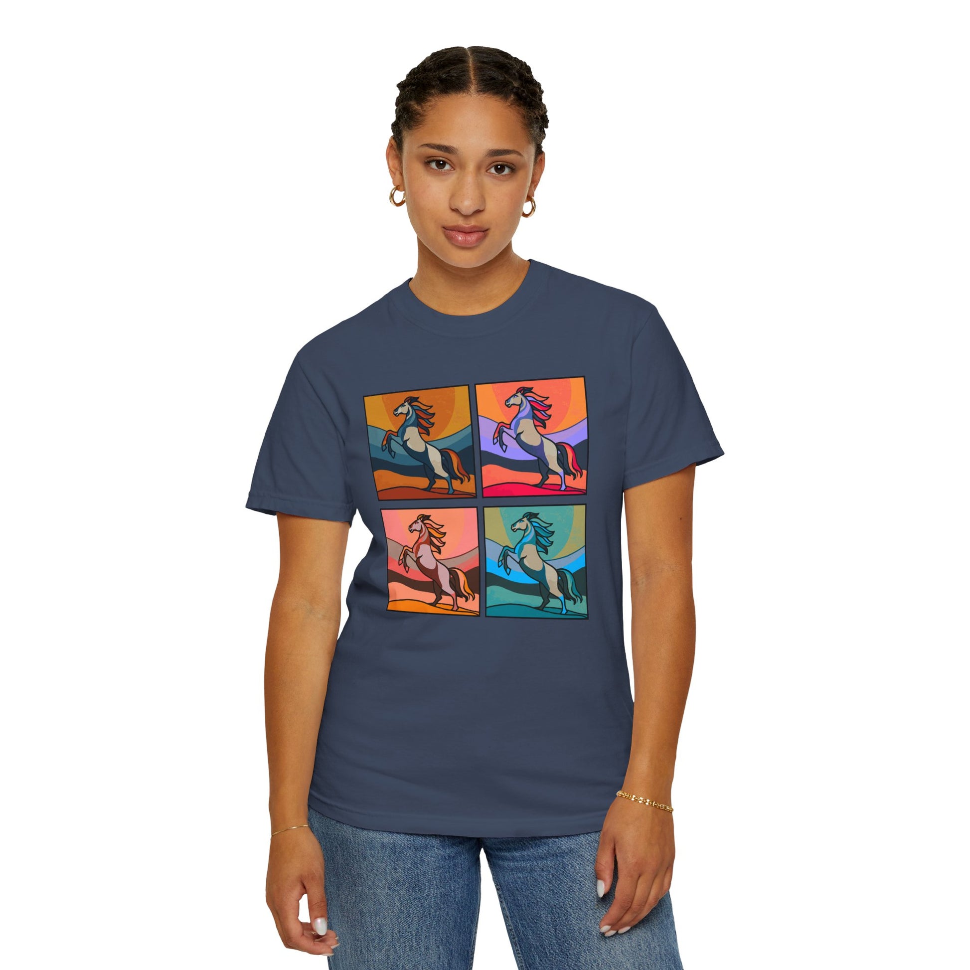 Horse Lover T-Shirt - Bold and Colorful Modern Artsy Design
