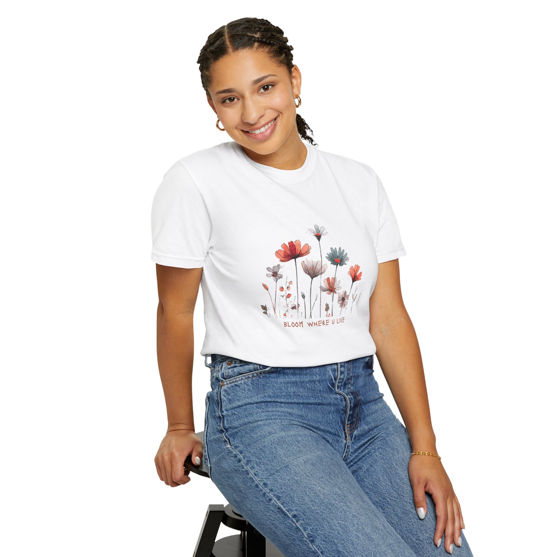 Wild Flower Graphic T-shirt, Modern, simple, nice gift idea