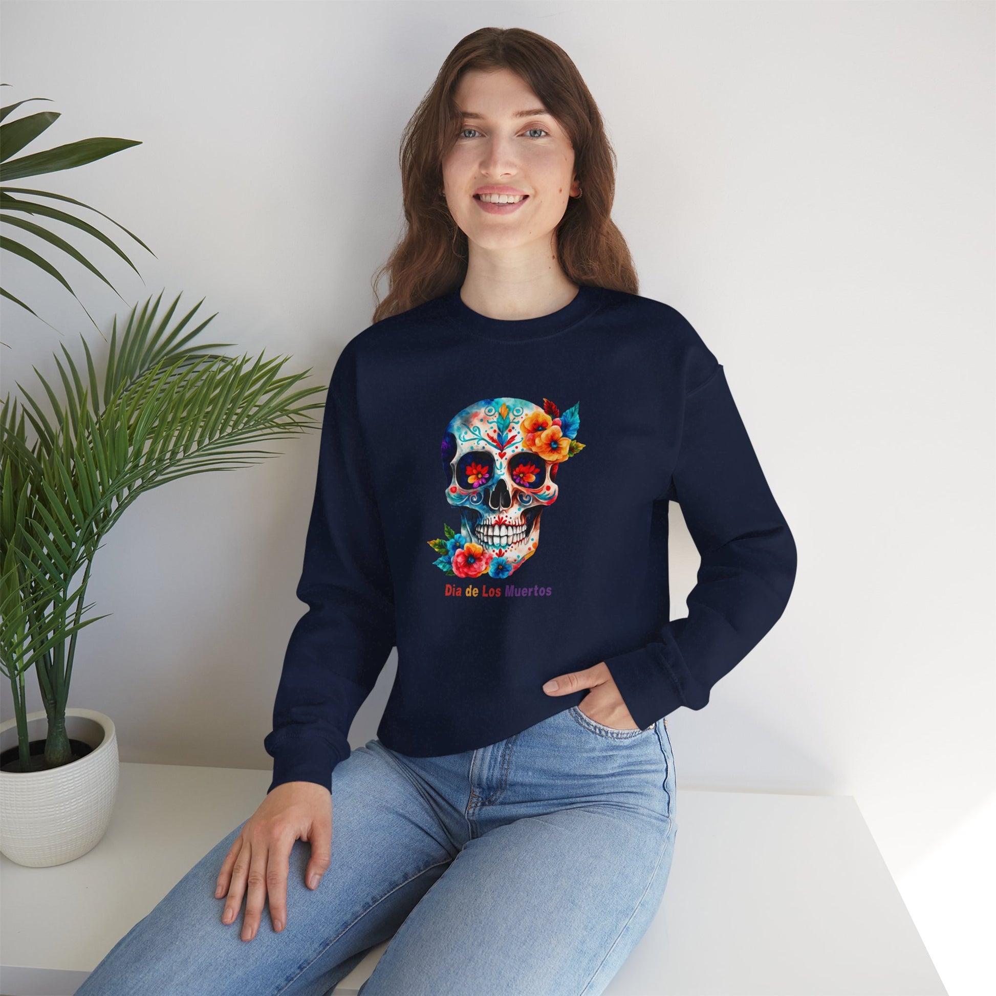 Day of the Dead, Dia de los Muertos Crewneck Sweatshirt - Halloween, Costume Unisex