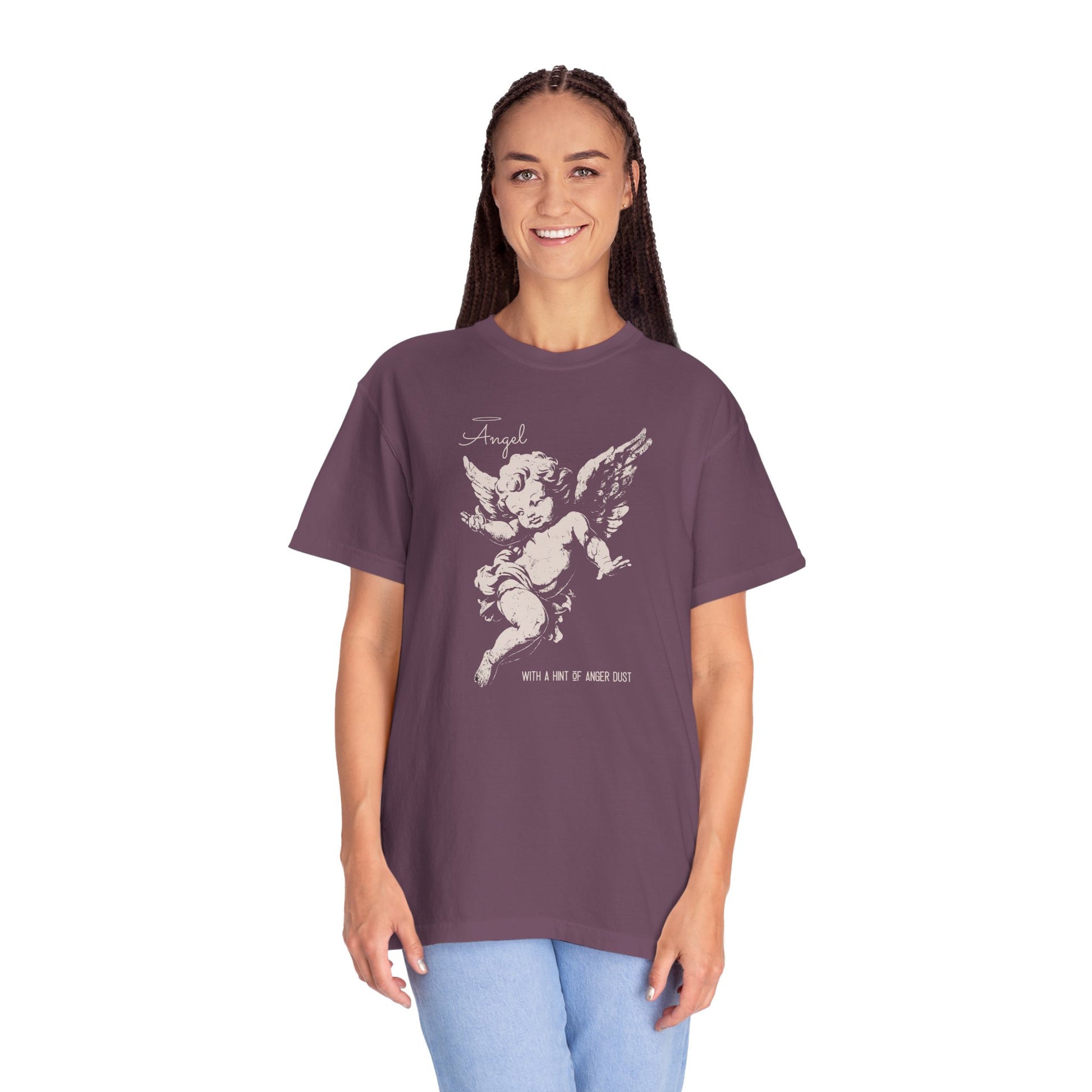 Vintage Cherub T-shirt - Classic Angel Design for Women