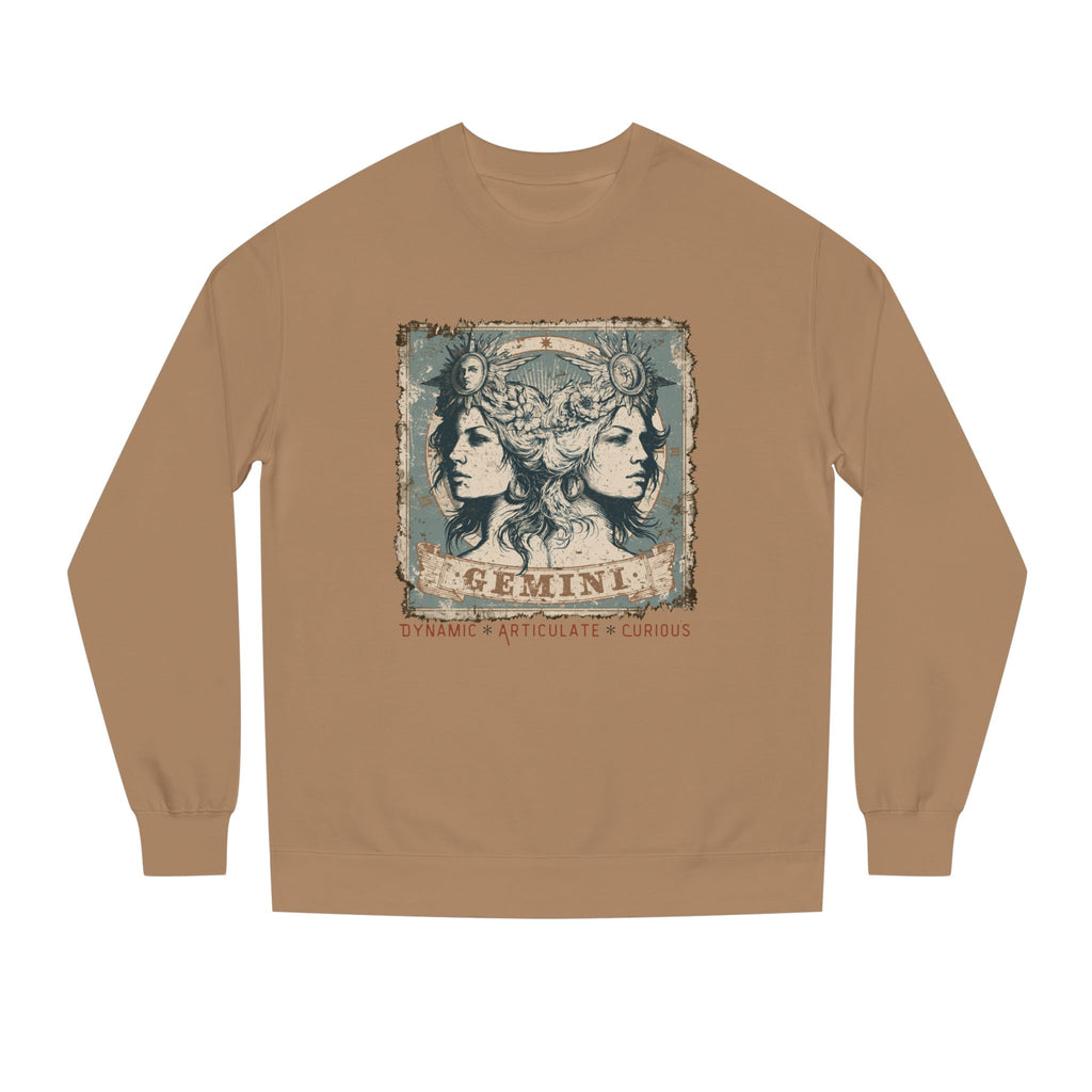 Vintage inspired Horoscope for Gemini Zodiac Crewneck Sweatshirt — Inspired birthday giftable astrological sweatshirt