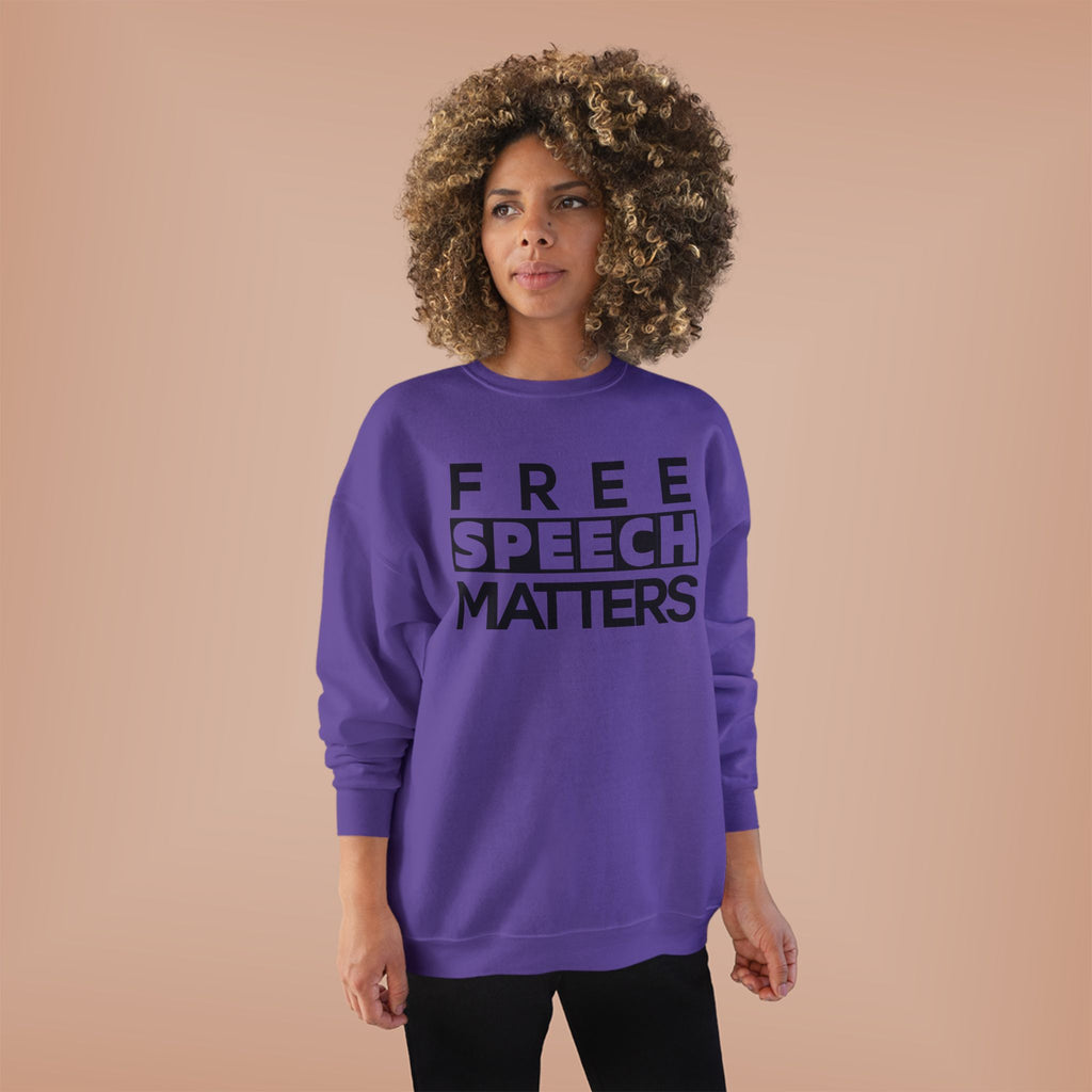 Unisex Crewneck Sweatshirt - Free Speech Matters Political Alliance Freedom Liftable All Genders