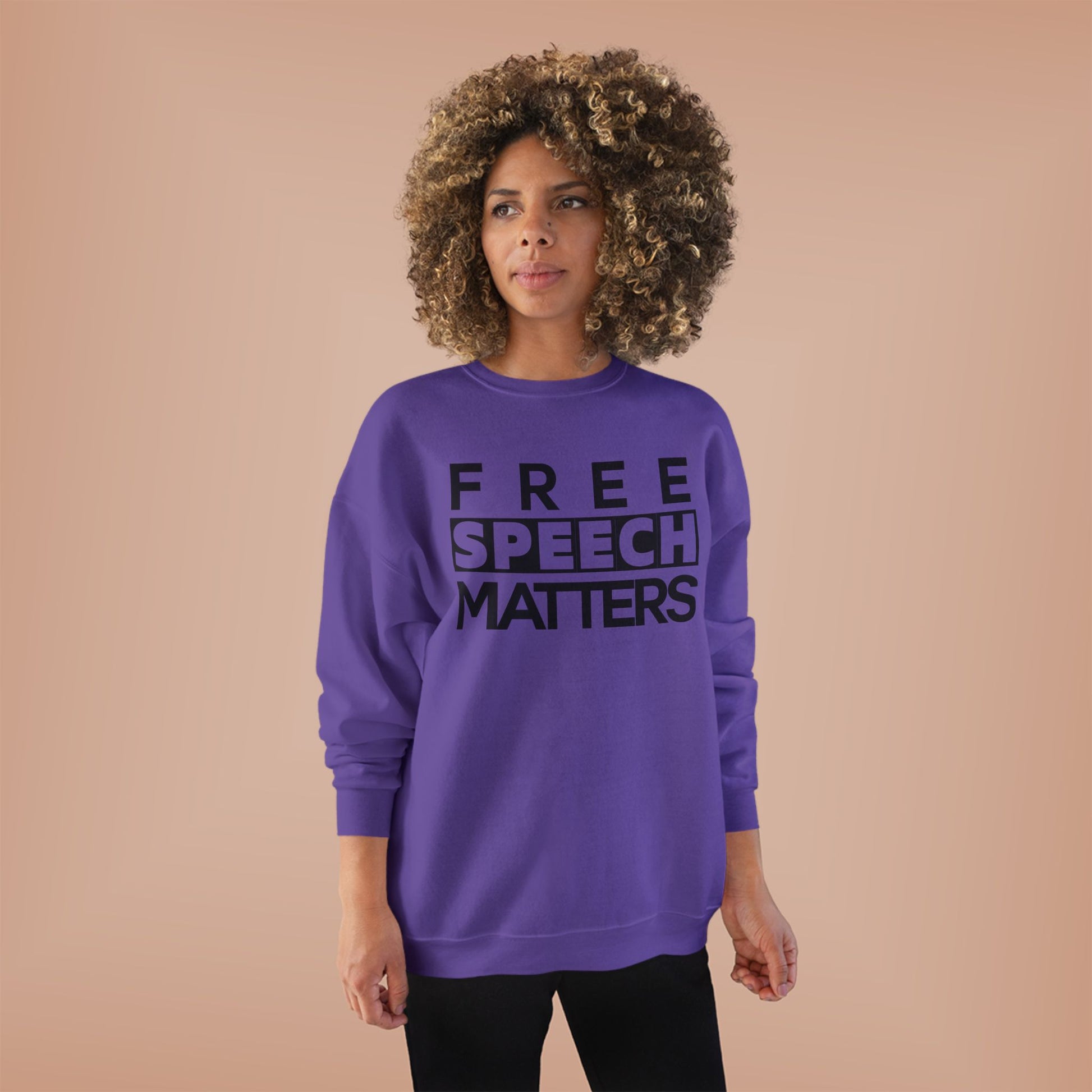 Unisex Crewneck Sweatshirt - Free Speech Matters Political Alliance Freedom Liftable All Genders