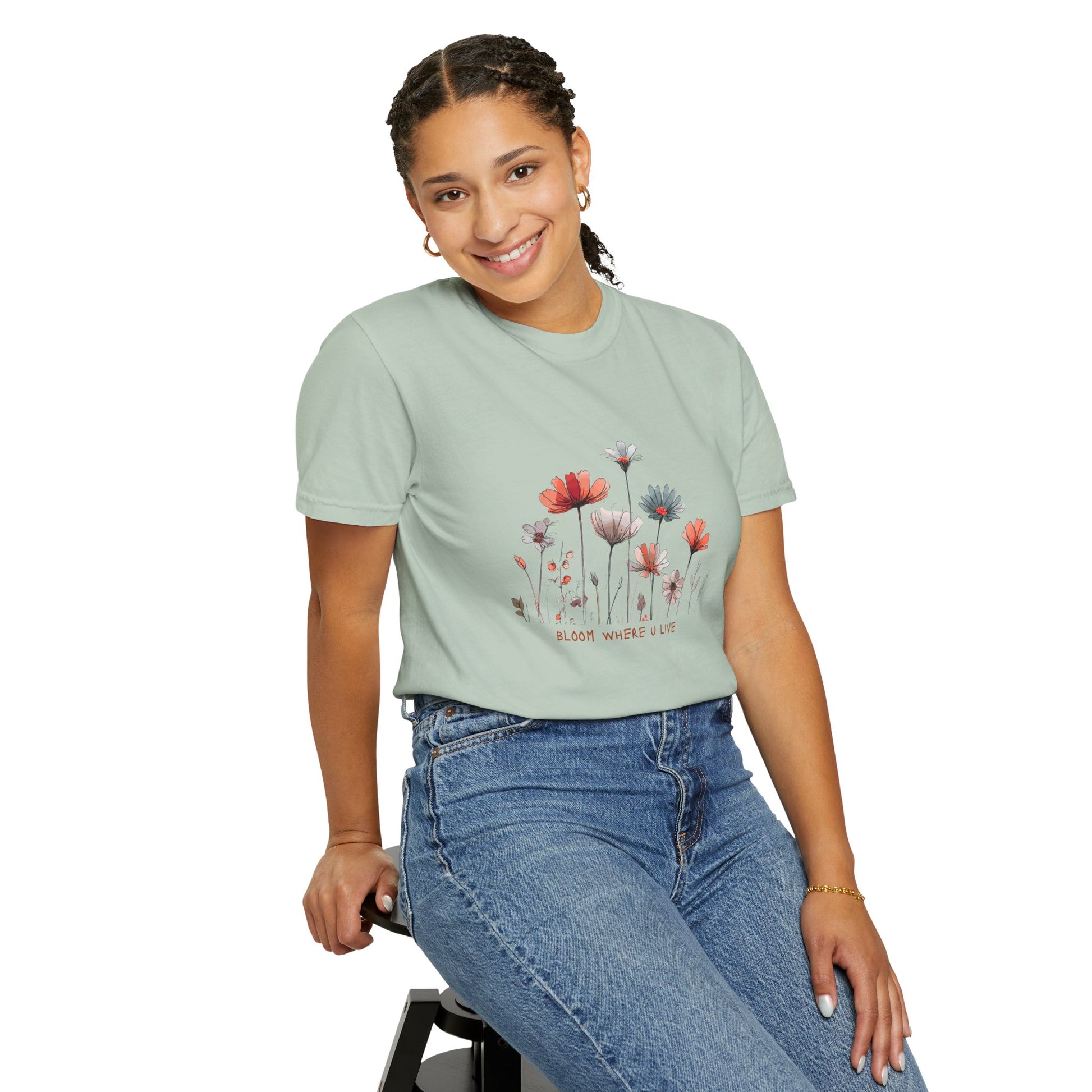Wild Flower Graphic T-shirt, Modern, simple, nice gift idea
