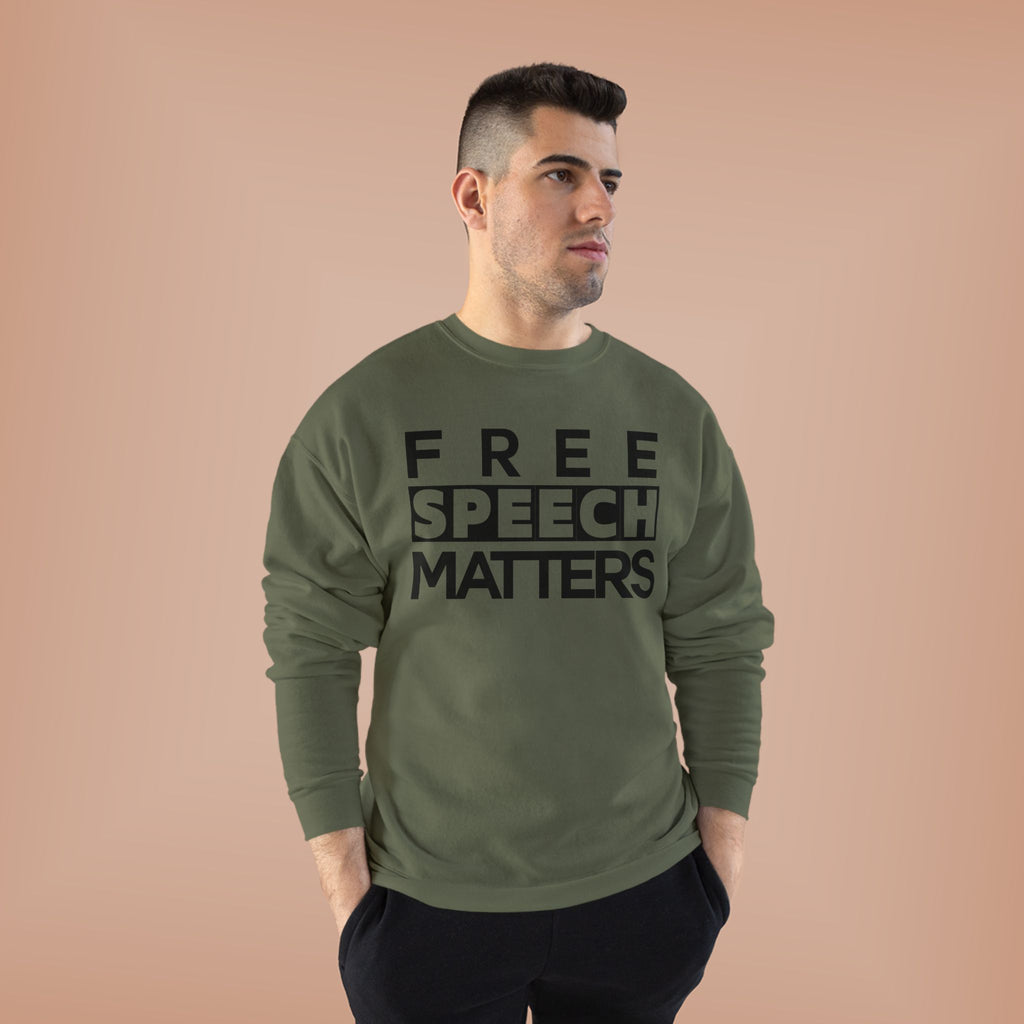 Unisex Crewneck Sweatshirt - Free Speech Matters Political Alliance Freedom Liftable All Genders