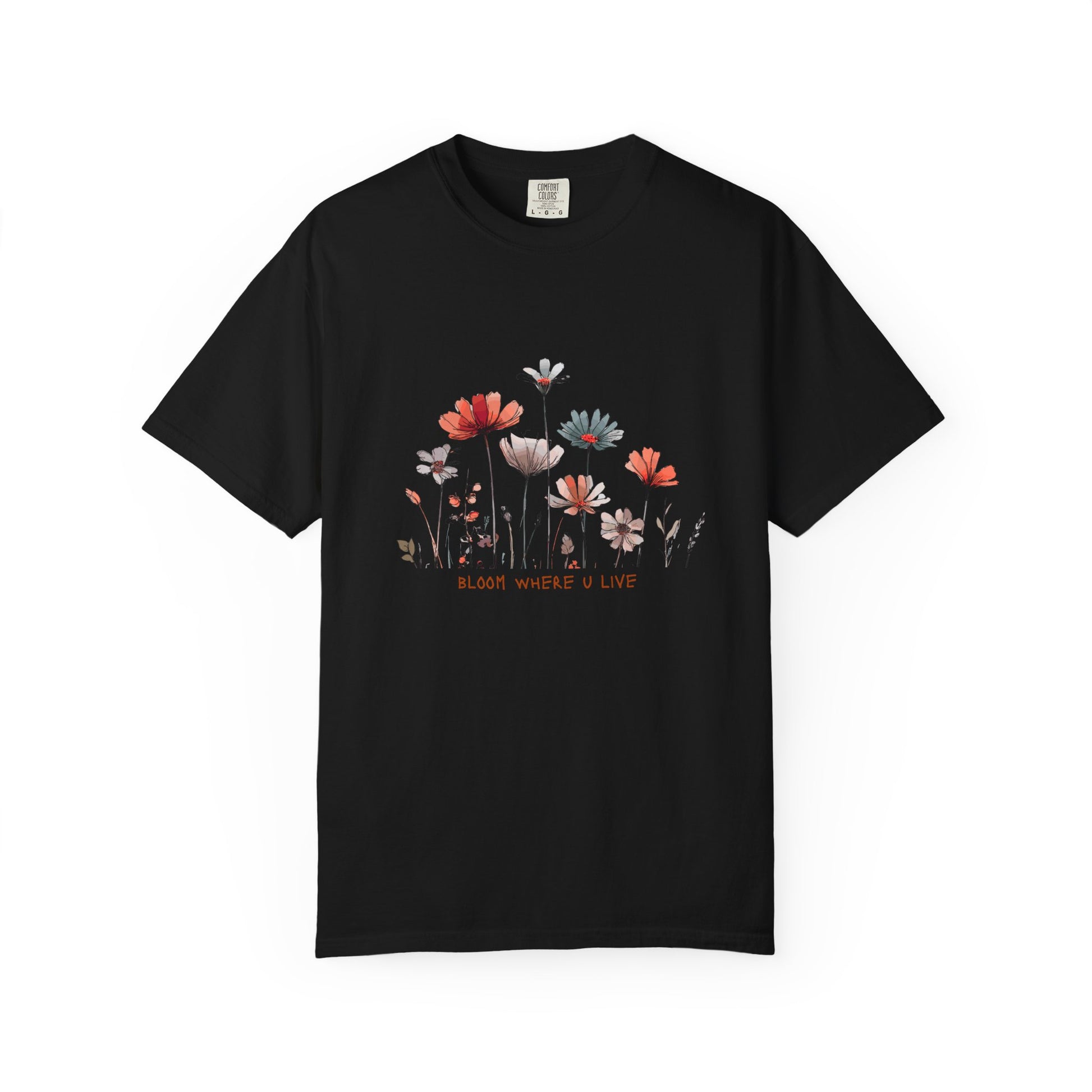 Wild Flower Graphic T-shirt, Modern, simple, nice gift idea